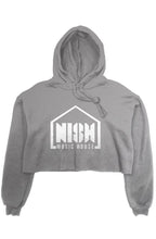 Load image into Gallery viewer, crop fleece hoodie grey