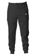 Load image into Gallery viewer, Midweight Fleece Joggers black enbroid 
